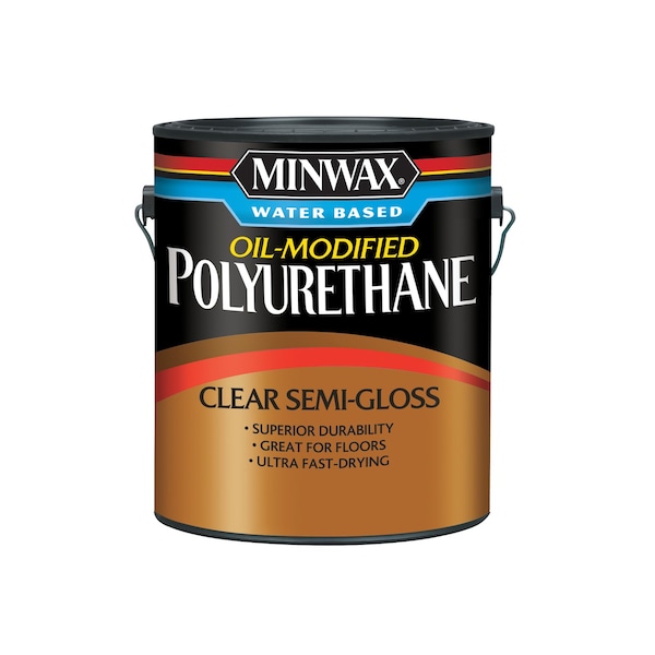 Minwax Minwax Oil-Modified Semi-Gloss Clear Water-Based Polyurethane 1 gal 710320000 - main